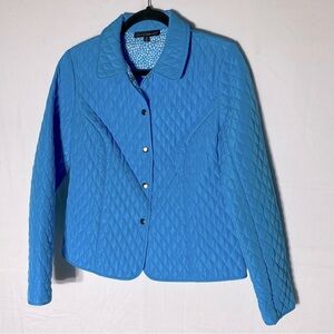 Briggs New York Blue Quilted Snap Front Light Jacket 8P